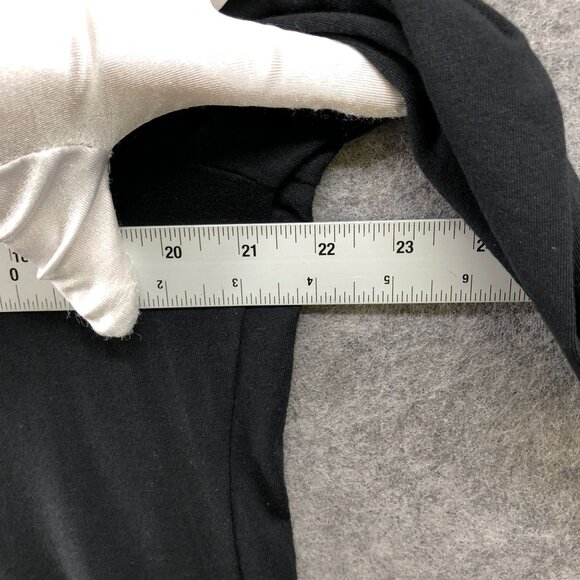 Express Long Sleeve T Shirt Dress Womens XL Black V-Neck Modal Blend Mini - Picture 6 of 8